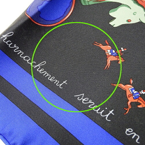 HERMES Black Scarf - Picture 11 of 12